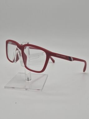 Armani Exchange Matte Red Men's Rectangular Eyeglass Frames